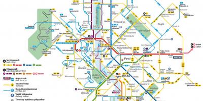 Budimpešta avtobusne linije zemljevid