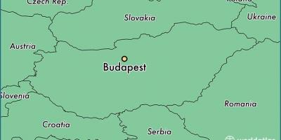 Zemljevid budimpešti in okoliških državah