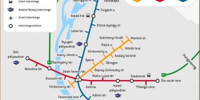 Metro zemljevid budimpešta madžarska