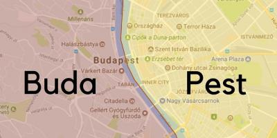 Budimpešta soseskah zemljevid