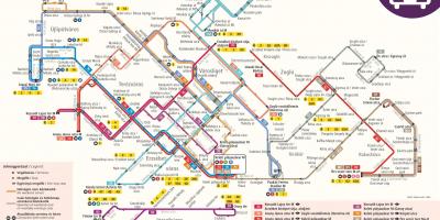 Zemljevid budimpešti trolejbusnega