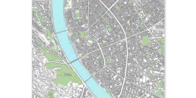 Zemljevid budimpešti zemljevid tiskanja