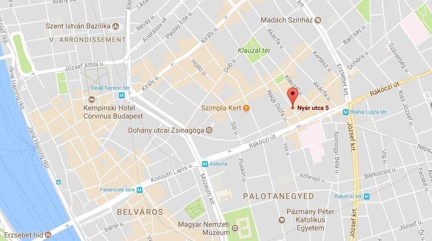 zemljevid budimpešti red light district