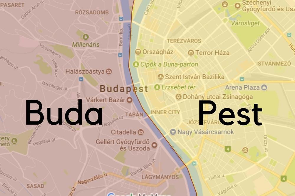 budimpešta soseskah zemljevid