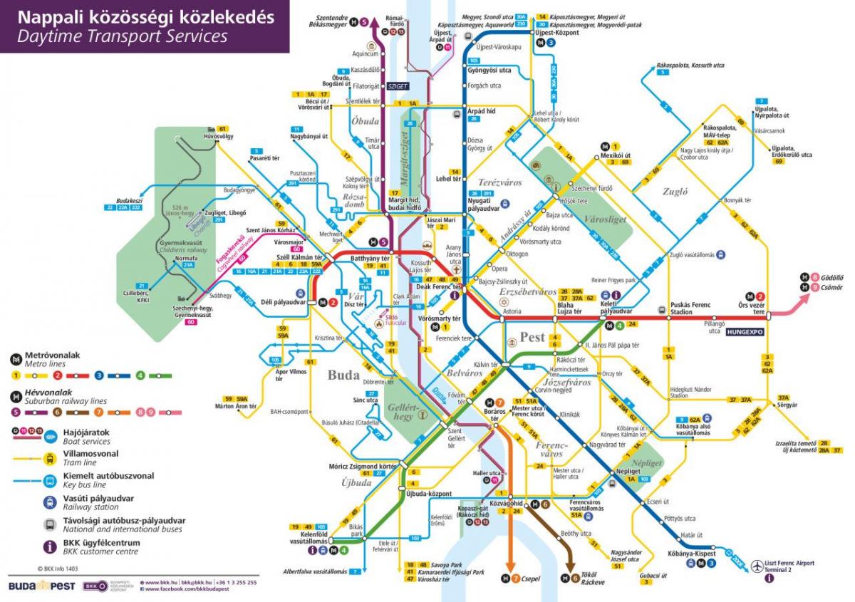 avtobus budimpešti zemljevid