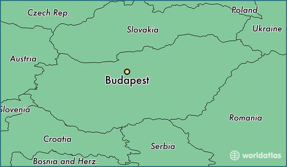 zemljevid budimpešti in okoliških državah