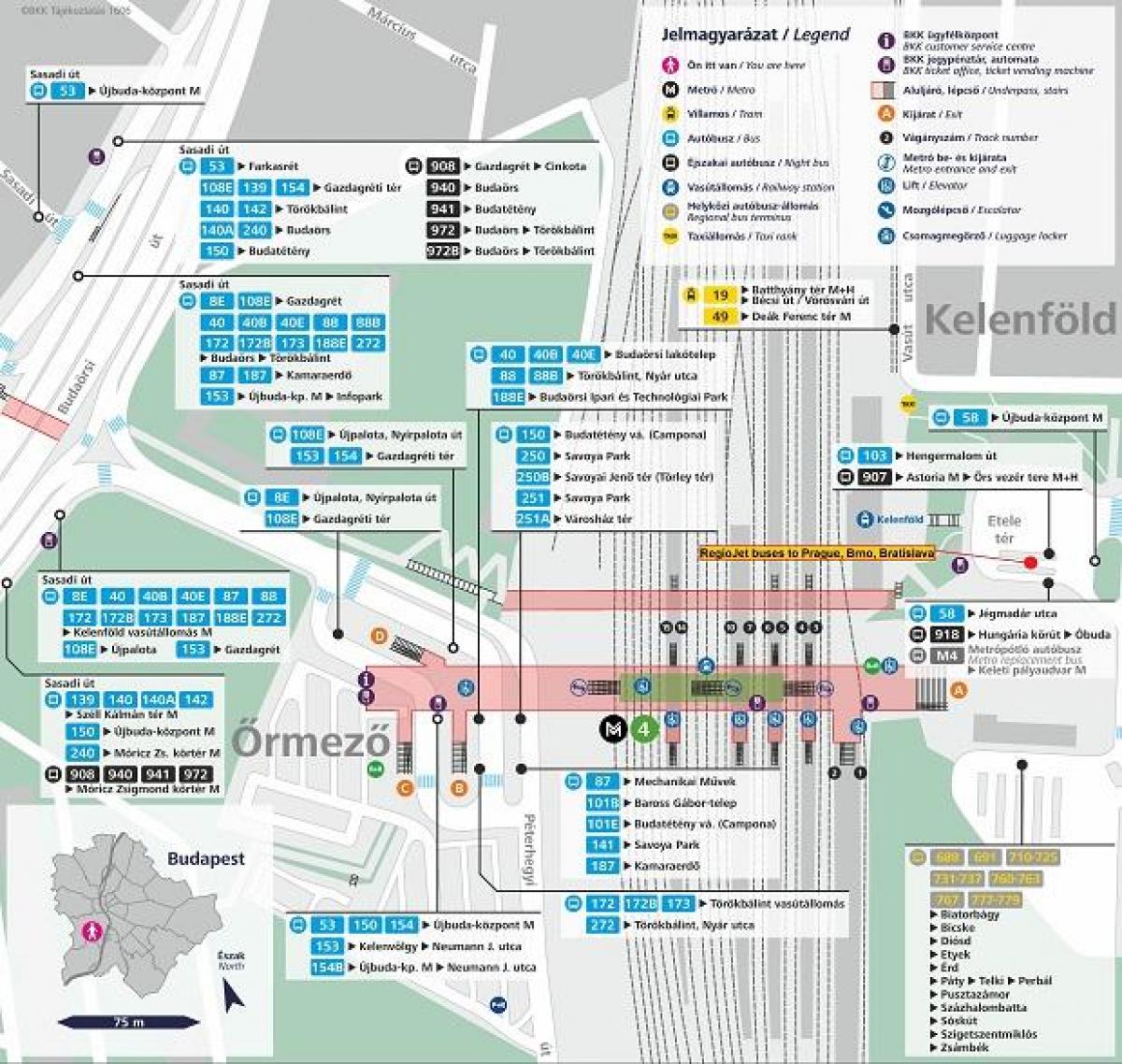 zemljevid budimpešti kelenfoe postaja
