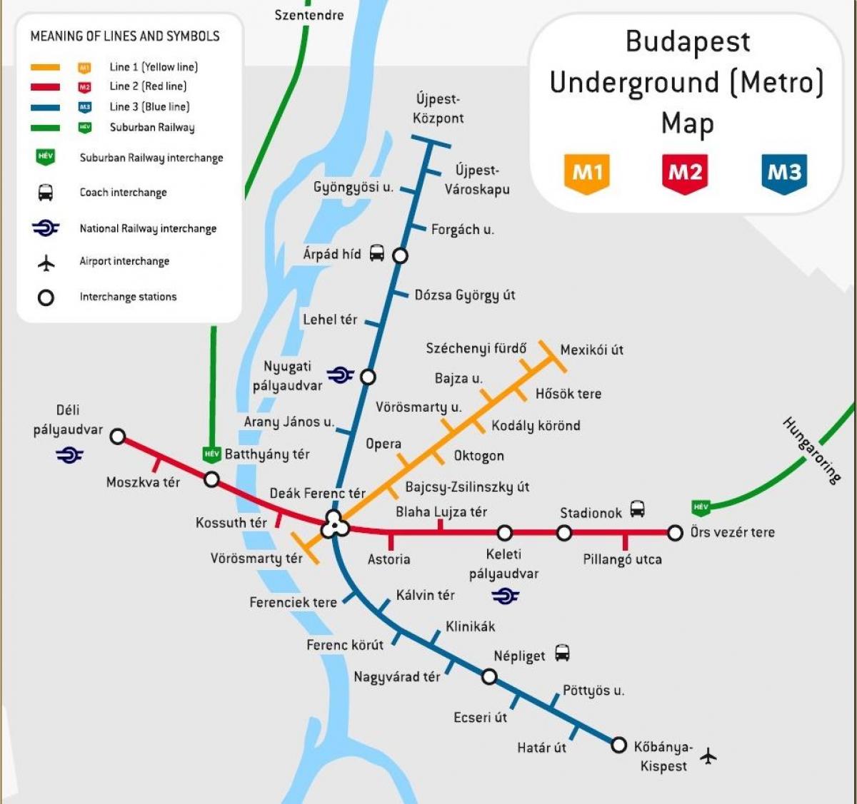 metro zemljevid budimpešta madžarska