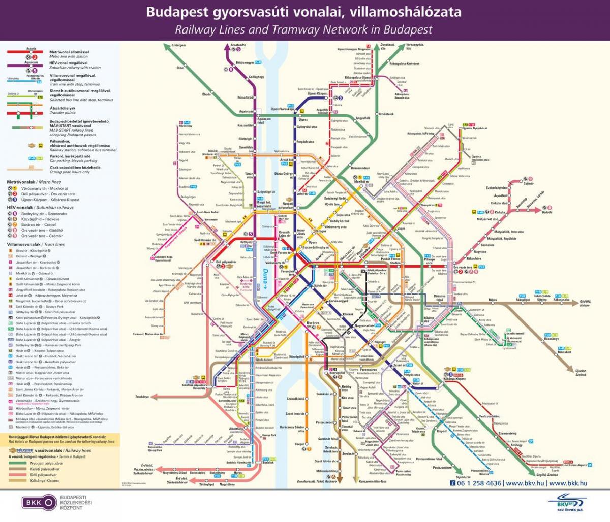 budimpešta javni prevoz zemljevid