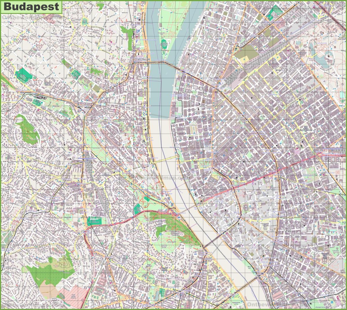 ulica zemljevid budimpešta madžarska