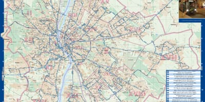 Budimpešta nočni bus zemljevid