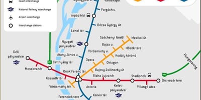 Budimpešta avtobusne postaje zemljevid